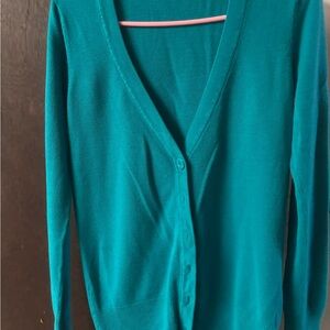 Forever 21 Vibrant Green Cardigan Sweater